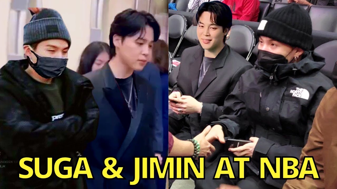 Jimin & Suga Attend NBA Game in New York with Anderson Paak before ...