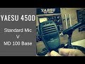Yaesu 450D standard MH 31 V MD100 base mic.