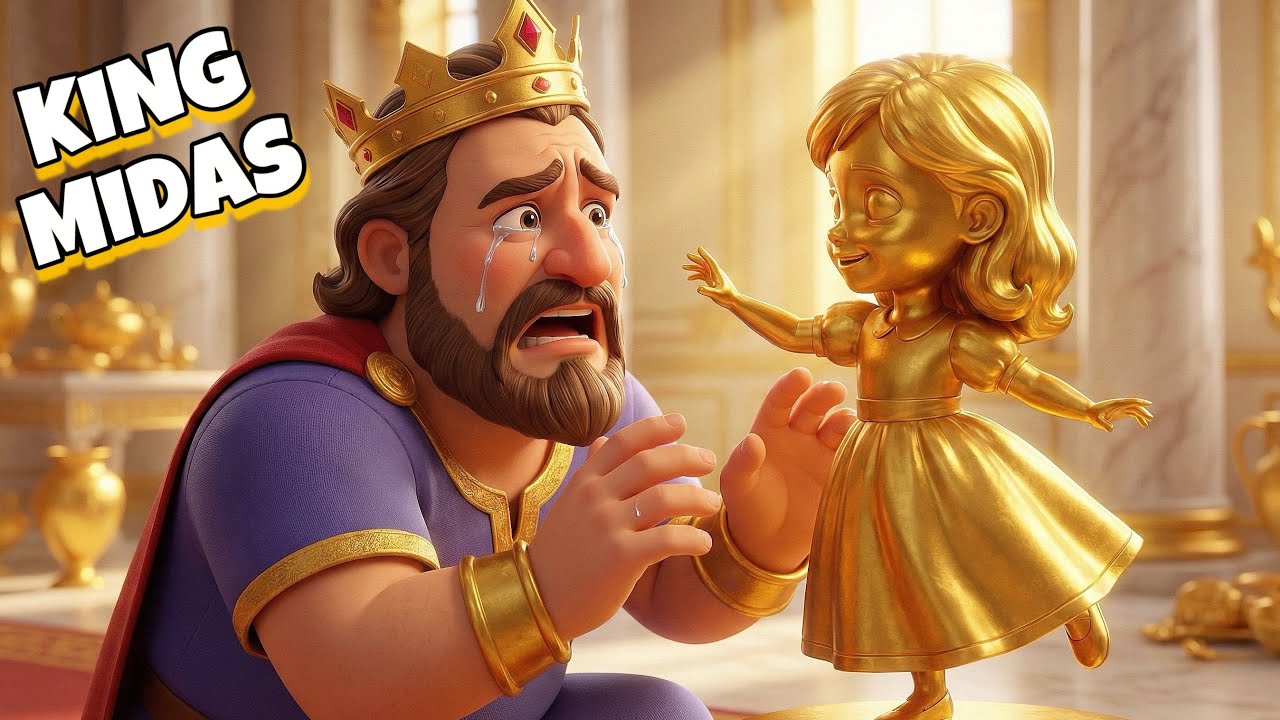 King Midas & the Golden Touch 🏆✨ Magical Fairytale Story with Song 🎶 3d Animation Cartoon Movie