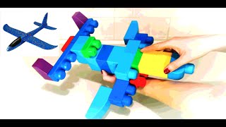 Как собрать самолет из конструктора, Мега блокс обучающее видео для детей