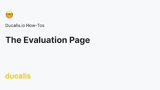 Full The Evaluation Page Update