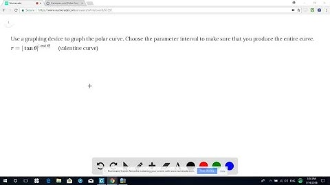 Use a graphing device to graph the polar curve. Choose the parameter interval to make sure that you…