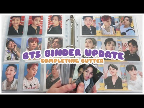 Organizing Storing New Bts Photocards In My Binder | Finishing Butter - Jimin, Rm, Jungkook