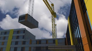 School construction process animation