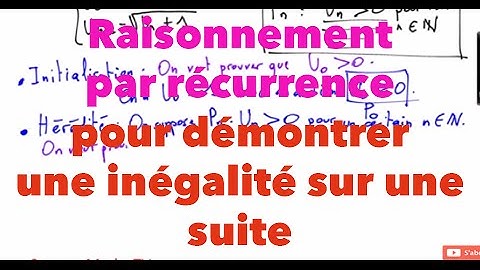 Terminale S Raisonnement par récurrence pour démontrer une inégalité sur une suite