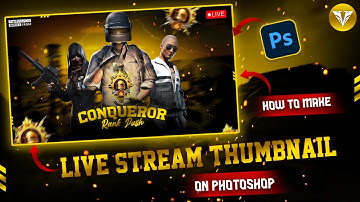 How To Make Live Stream Thumbnail on Photoshop / Live Thumbnail / bgmi Thumbnail
