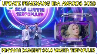 PEMENANG KATEGORI PENYANYI DANGDUT SOLO WANITA TERPOPULER IDA AWARDS 2023