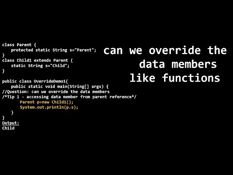 Java Tutorial | Method Overriding | Override DataMembers