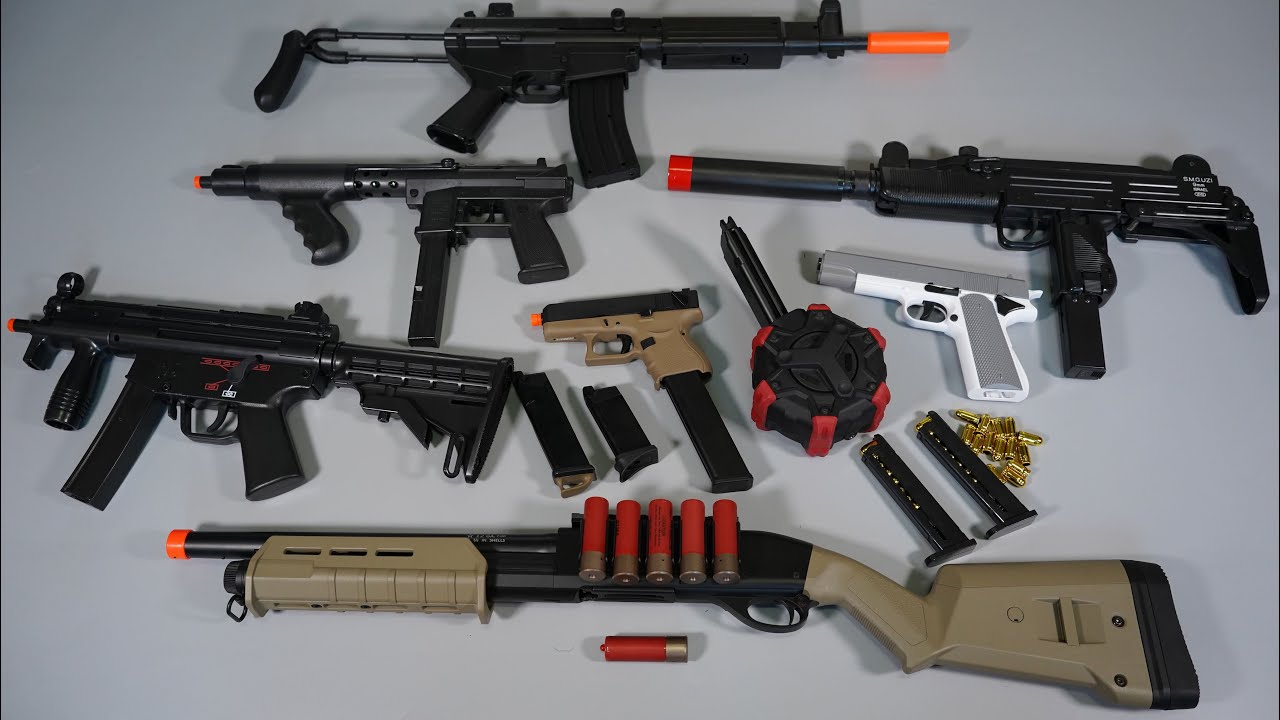 Glock G26c Blowback Drum Magazine Airsoft Gun Toy Gun M870 Shot Gun