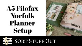 a5 norfolk setup - pretty and functional spring floral filofax - ukpa, minimal planner