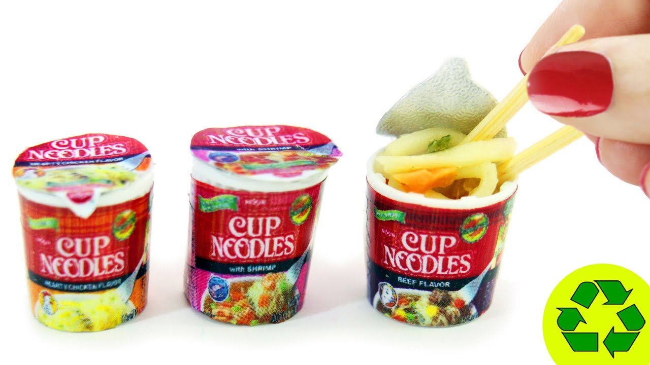 Casa De Muñecas Copa fideos instantáneos alimentos Miniatura Abarrotes Copa de Asia Sopa 12 2 un. 