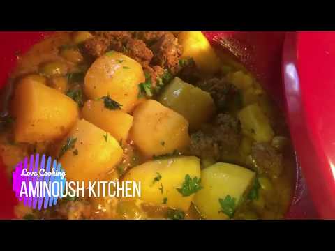 recette-simple-de-tajine-aux-olives-pommes-de-terre-et-kefta---aminoush-kitchen