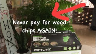 Harbor Freight’s Portland Electric CHIPPER Shredder Product Review~DIY~Never buy wood chips again?