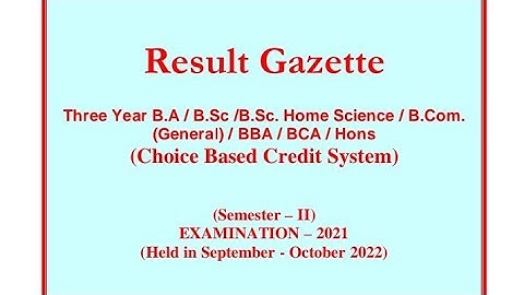 2nd semester result out jammu University.