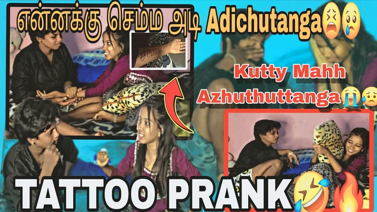 Extreme TATTOO PRANK 🔥🤣🤗!!!#kuttyangel #prank #love
