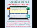 German Vocabulary Flashcards | Excel App | 2,000 Most Common German Words with Audio + Examples