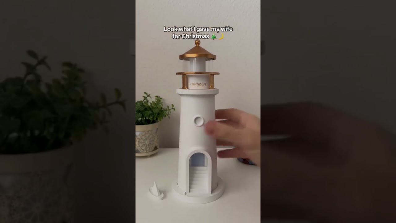 Beautiful Moonlight Lighthouse Lamp – Relaxing & Aesthetic Night Light! 