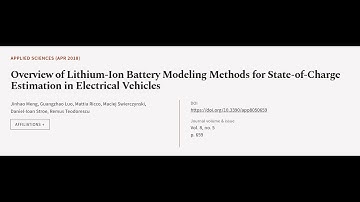Overview of Lithium-Ion Battery Modeling Methods for State-of-Charge Estimation in El... | RTCL.TV