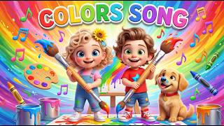 Colors Song for Kids 🌈 Learn Colors with Mia &amp; Ken  Happy Kids
