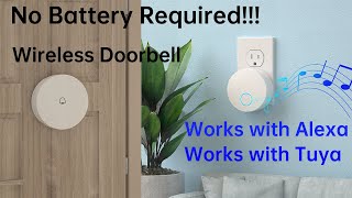 Self-Powered Wireless Doorbell Works with Alexa and Tuya, The Best Door Bell Ringer Wireless