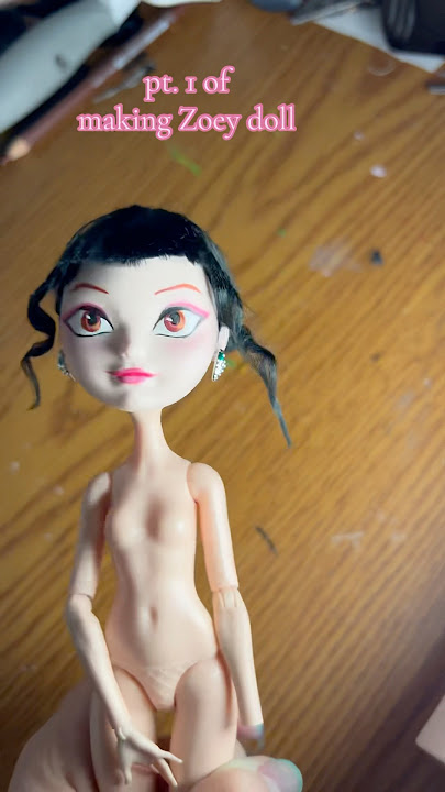 Pt. 1 making K-pop Demon Hunters Zoey doll #kpopdemonhunters #kpop #ooakdoll #customdoll