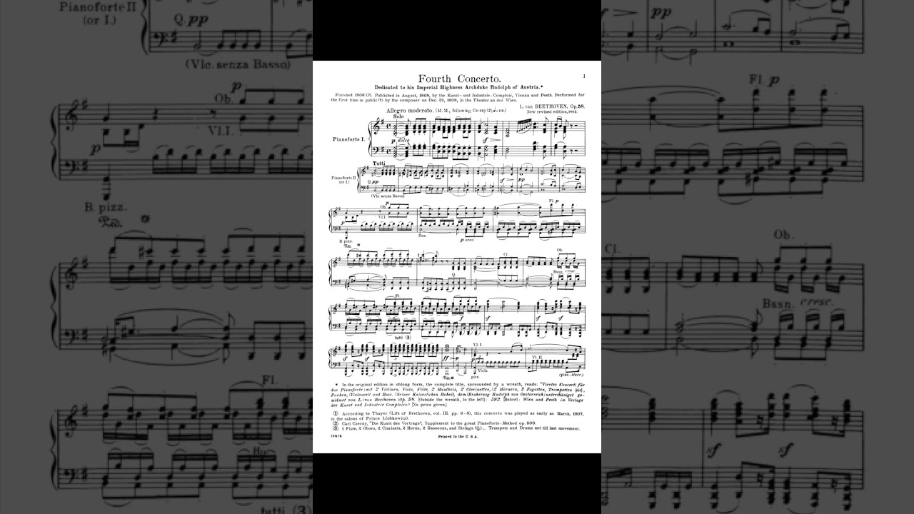 ベートーヴェン : ピアノ協奏曲 第4番 ト長調 Op.58 (2Piano ver 