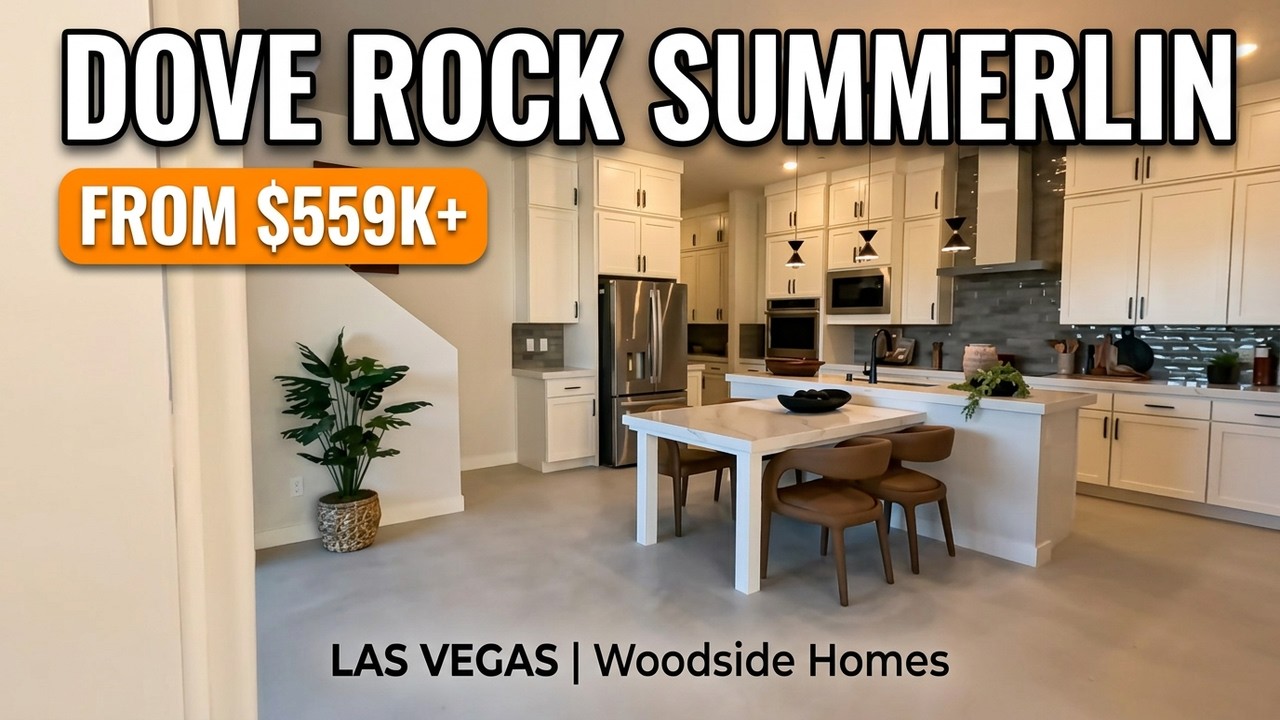 Summerlin Las Vegas | Dove Rock by Woodside Homes -$559k+ 2,208sf, 3-4Bd | New Homes For Sale
