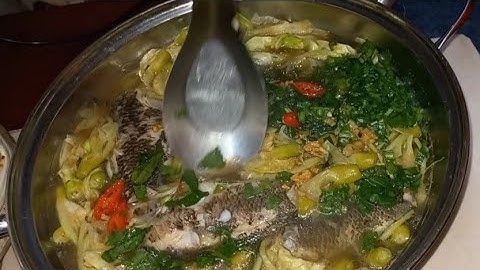 Thực đơn hàng ngày thứ 283: Canh chua cá rô đồng nấu với bông so đũa, món ăn sau tết rất ngon...