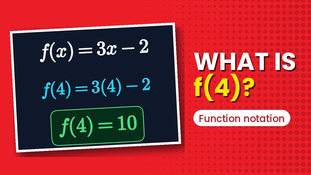 Function Notation and Evaluating Functions - YouTube
