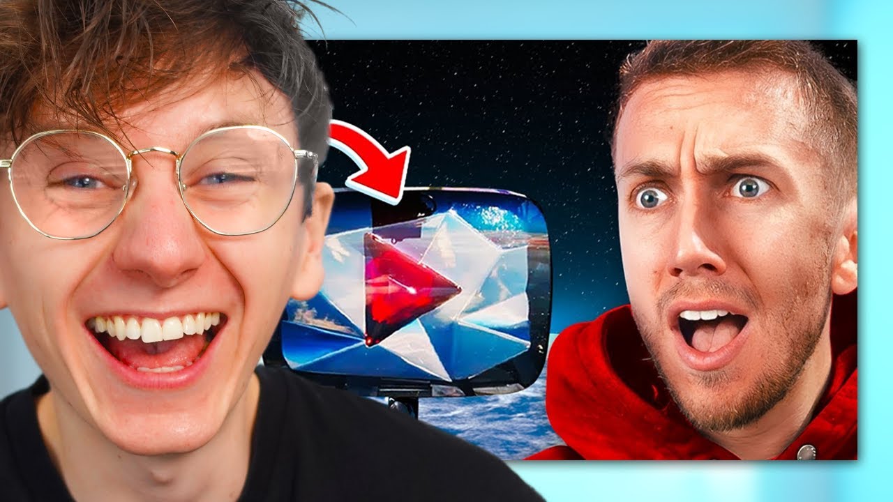 ⁣Reacting to Miniminter Reacting to Me Sending MrBeast's Playbutton into Space