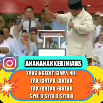 Parodi lucu prabowo gebrak meja story wa
