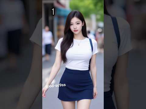 Walking on the streets, Beautiful girl street fashion in dress.217 미녀 여신 모델 패션 배우 아이돌 #lookbook 룩북