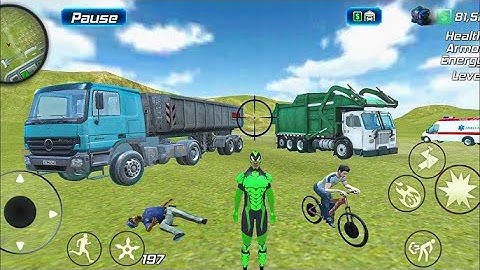 Rope Frog Ninja Hero Vegas Crime Simulator Drive New Army Tank - Android Gameplay