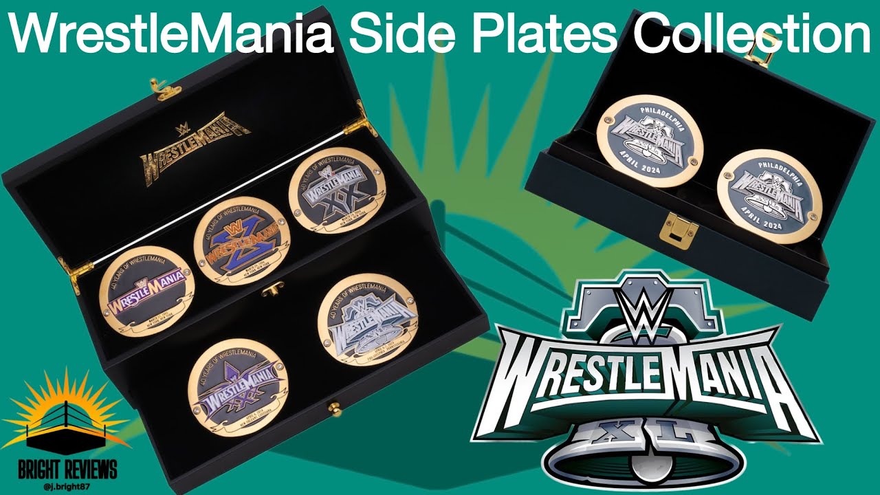NEW VIDEO WWE WRESTLEMANIA SIDEPLATE COLLECTION | BRIGHT REVIEWS 4K