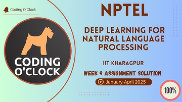 NPTEL Deep Learning for Natural Language Processing Week 9 Assignment Solution January - April 2025