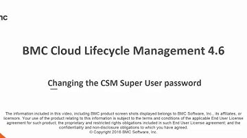 Changing the CSM Super User password in BMC Cloud Lifecycle Management 4.6