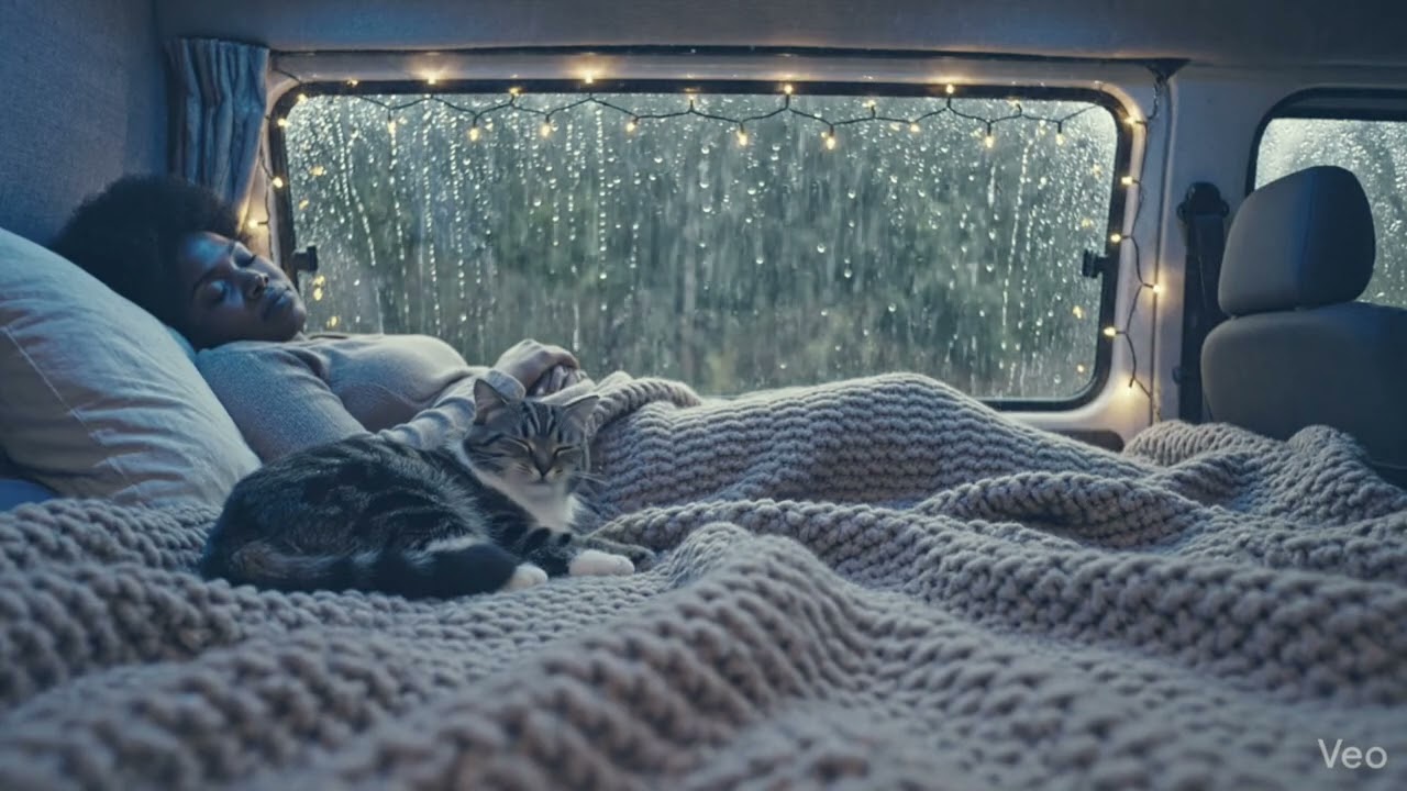 Drift Off Instantly I Rain ASMR on a Van Roof