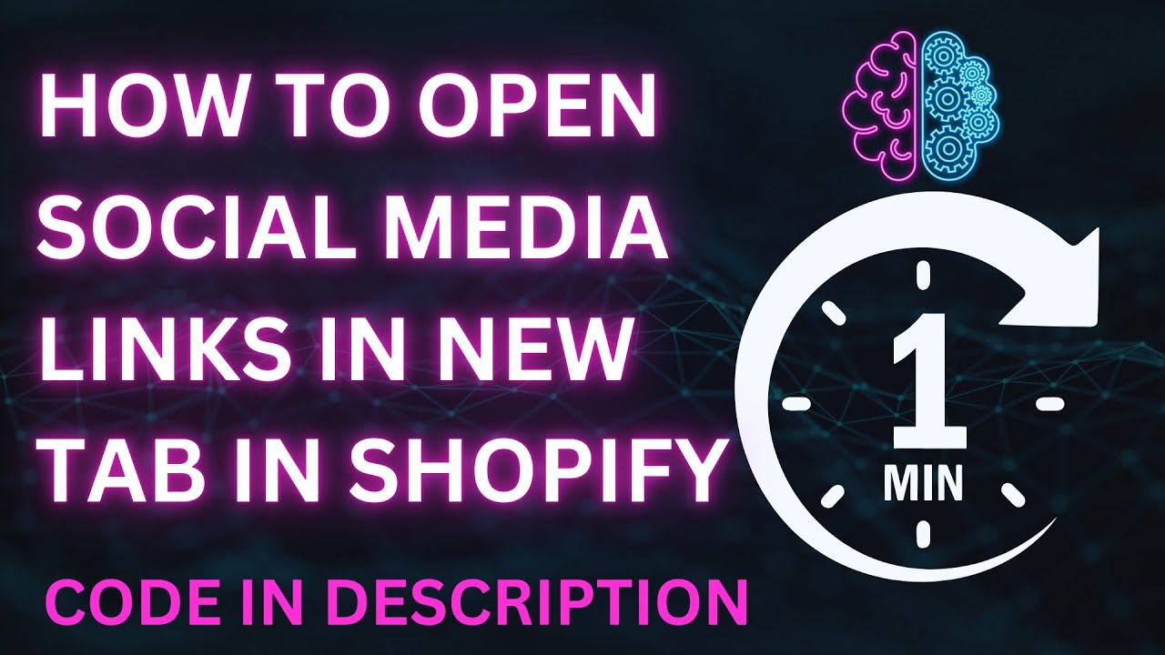 How to open social media external links in new tab in shopify 60 sec