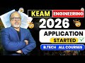 JEE Main 2026 - Kerala KEAM 2026 Application Open : Kerala Engineering &amp; Architect 2026 #keam2026