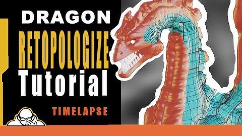 Time lapse Blender 2.8 dragon Retopology