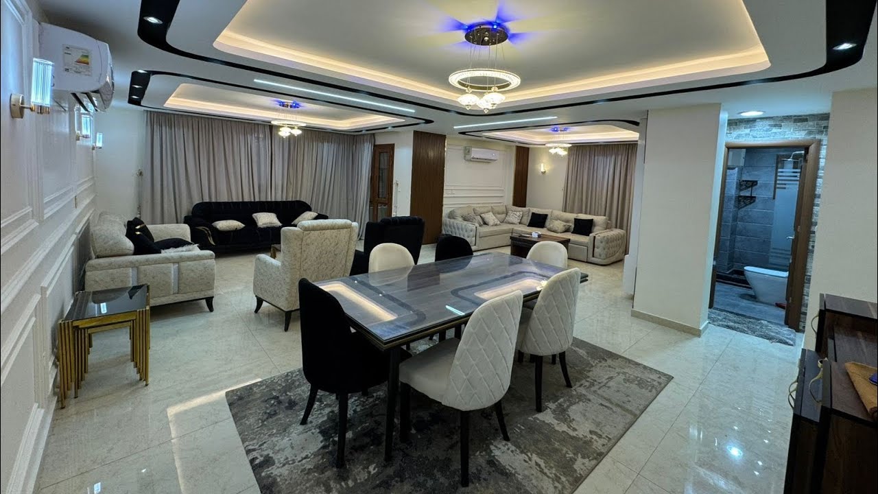 شقة للبيع بالفرش والاجهزه في مدينه نصر اول سكن عماره حديثه دور 3 استلام فوري 