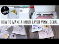 How to Make a Multi Color Vinyl Decal | Layering Vinyl using Parchment Paper and Registration Marks