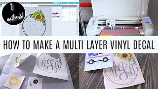 How to Make a Multi Color Vinyl Decal | Layering Vinyl using Parchment Paper and Registration Marks