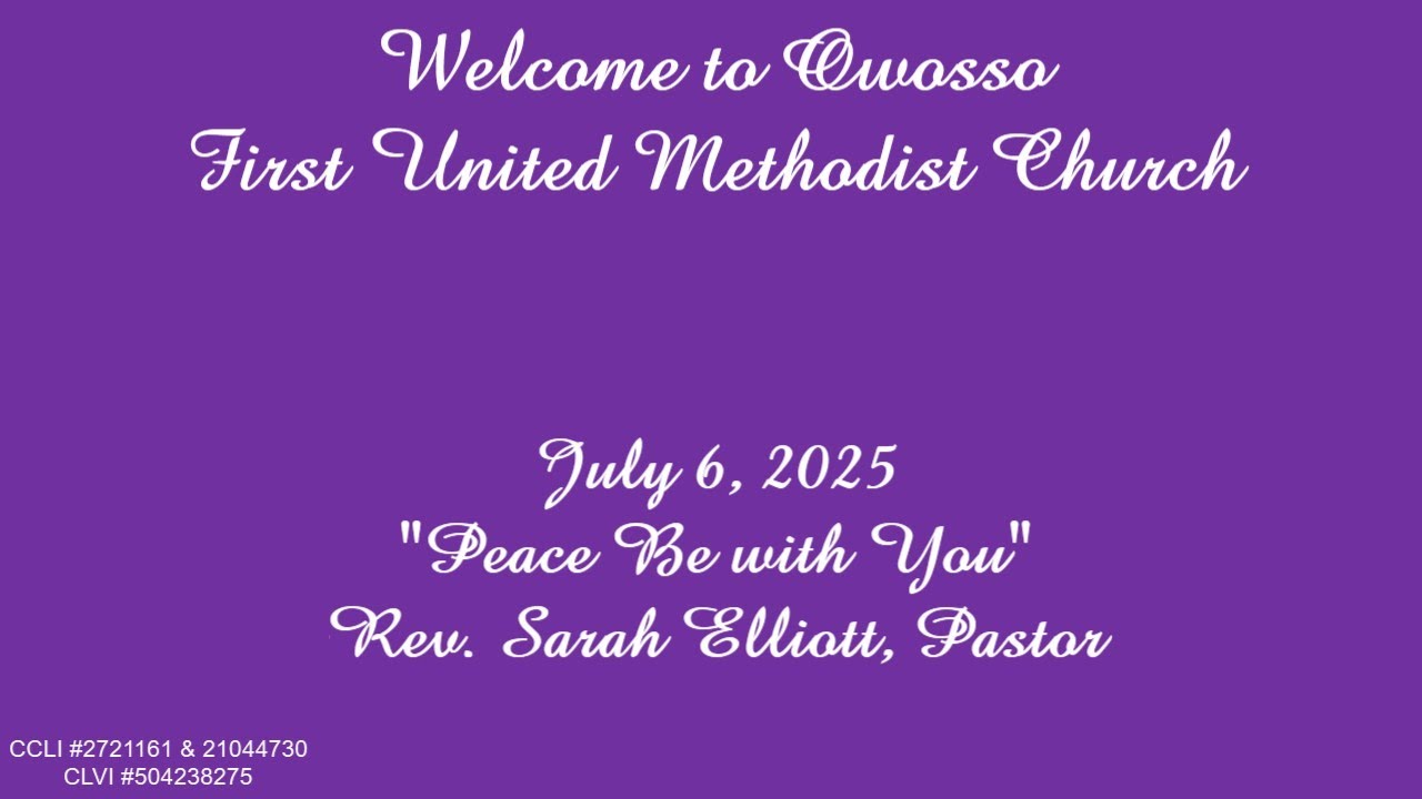 Sunday July 6th - Welcome Pastor Sarah Elliott