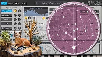 Harmony Bloom playing ButterSynth with Roikat Serum wavetable NO TALKING meditative chiming synth