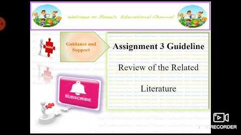EDUA630 Research Project|| Assignment 3 (Guideline on Literature Review)