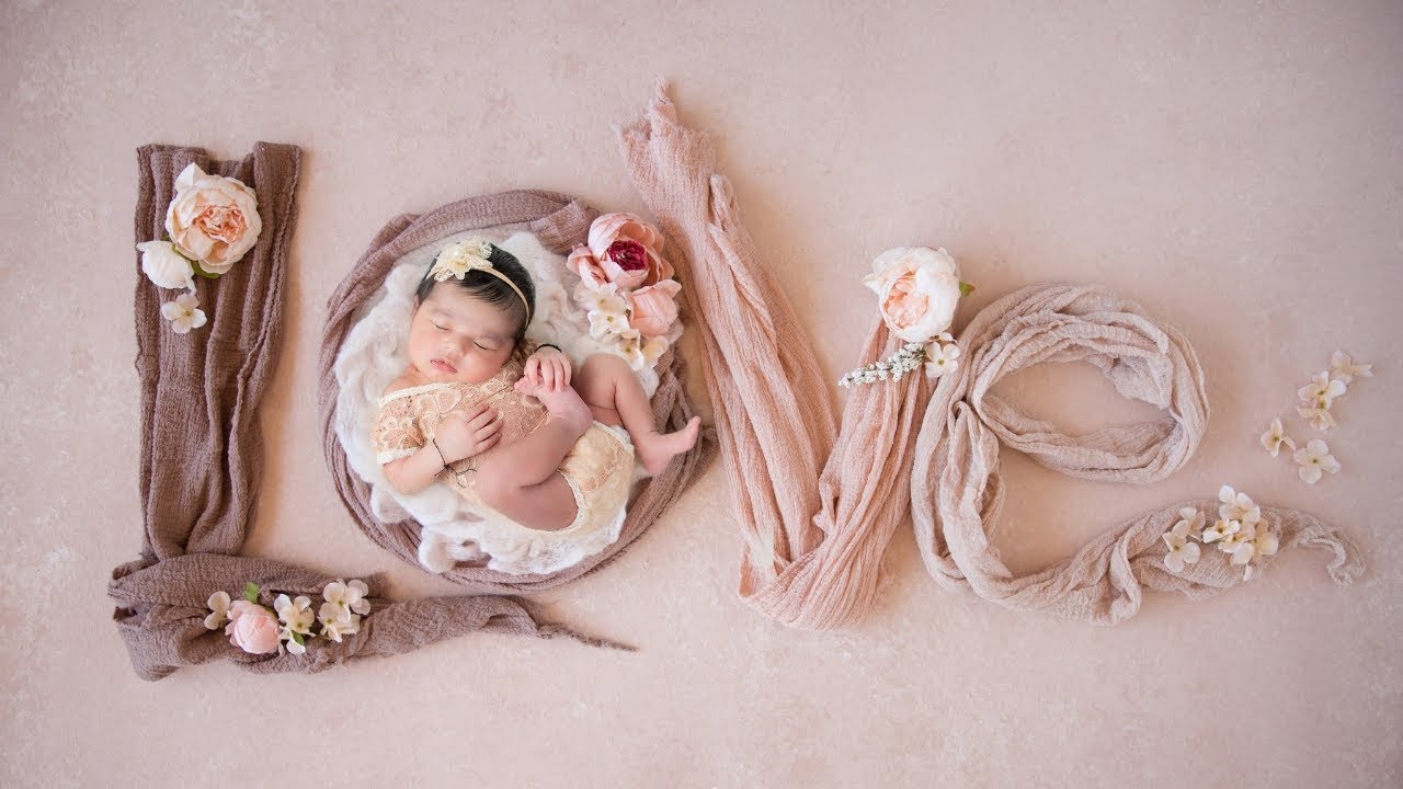 Beautiful Newborn Photoshoot with Adorable Baby Girl - YouTube