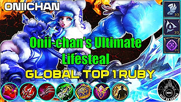 ULTIMATE LIFESTEAL Edelweiss Ruby Skin By Global Top 1 Ruby Oniichan ~ Mobile Legends S14 MLBB