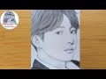 Pencil sketch Drawing of BTS (Jungkook) || Drawing Tutorial || Face Drawing  || 防弾少年団