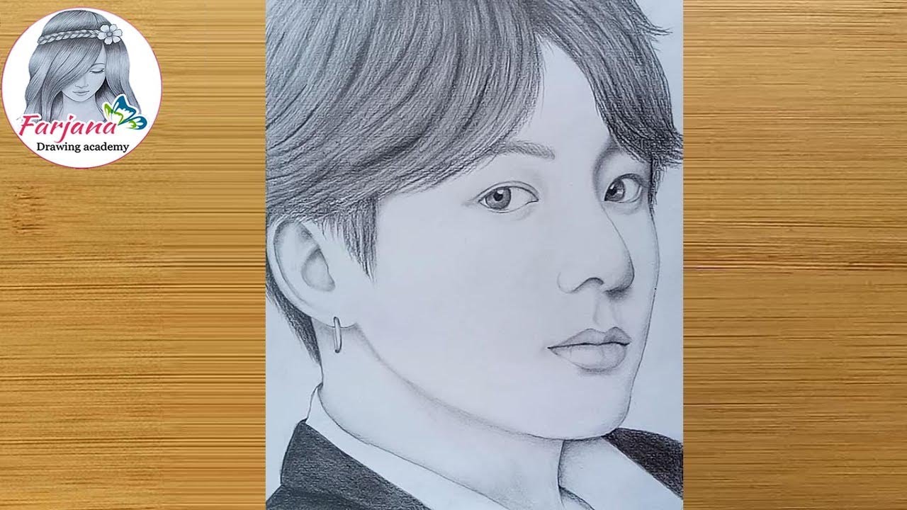 Image result for jungkook drawing  Cómo dibujar cosas Mejor dibujo  Dibujos bonitos